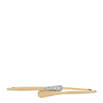 Marco Bicego 18K Yellow White Gold Diamond Lucia Bangle Bracelet 1 of 5