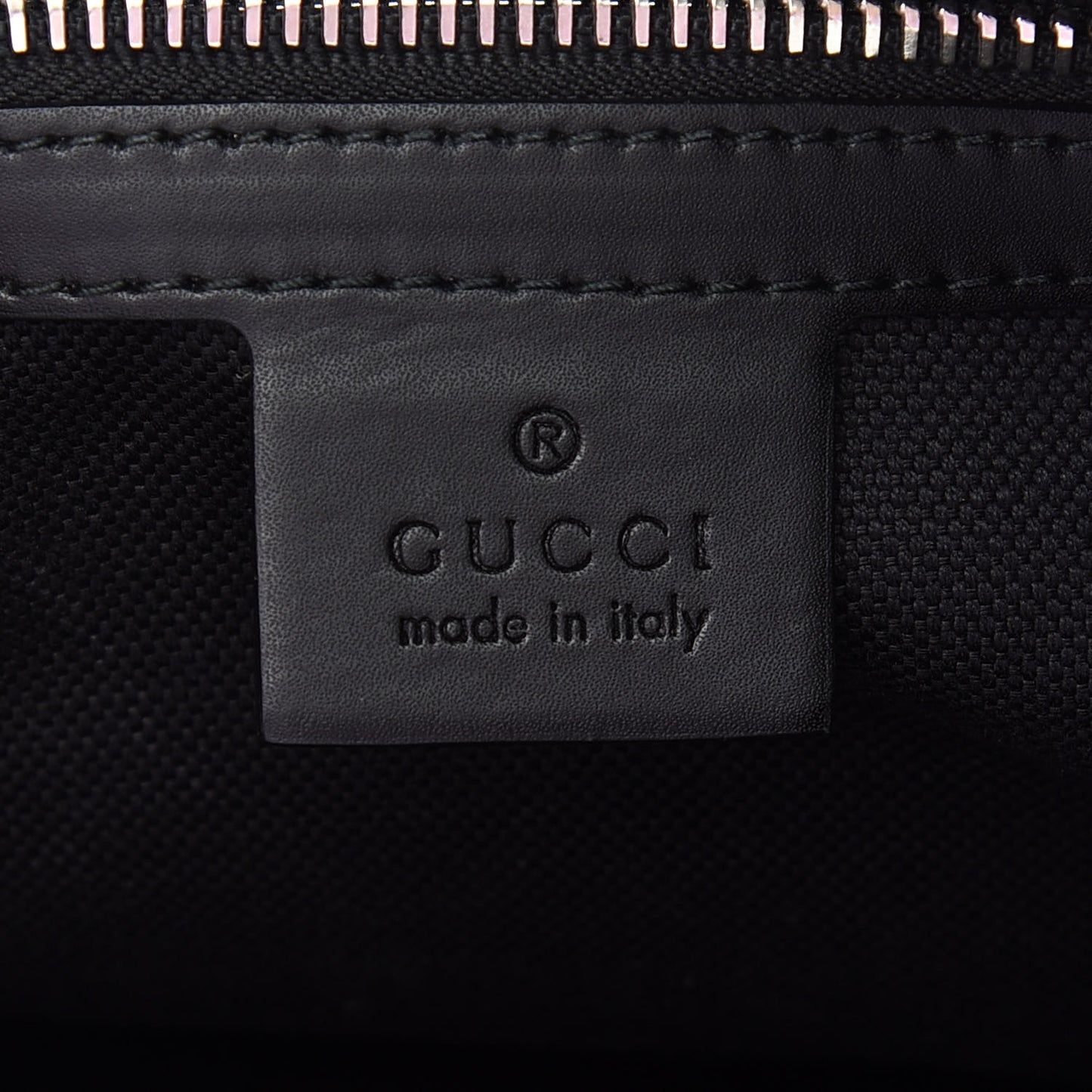 Soft GG Supreme Monogram Appia Calfskin Web East West Messenger Bag Black Grey