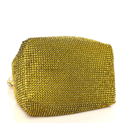 Jimmy Choo Satin Crystal Embellished Bon Bon Bag Yellow 4 of 9