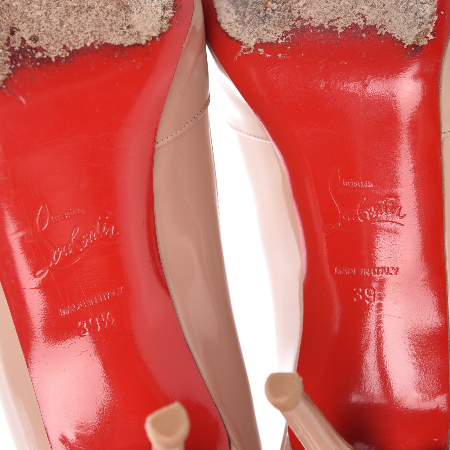 Christian Louboutin Patent Shelley 90 Pumps 39 39.5 Nude 7 of 12