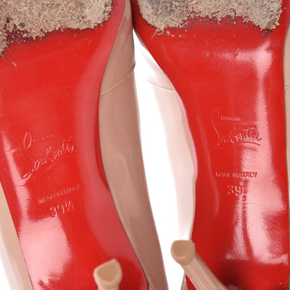 Christian Louboutin Patent Shelley 90 Pumps 39 39.5 Nude 7 of 12