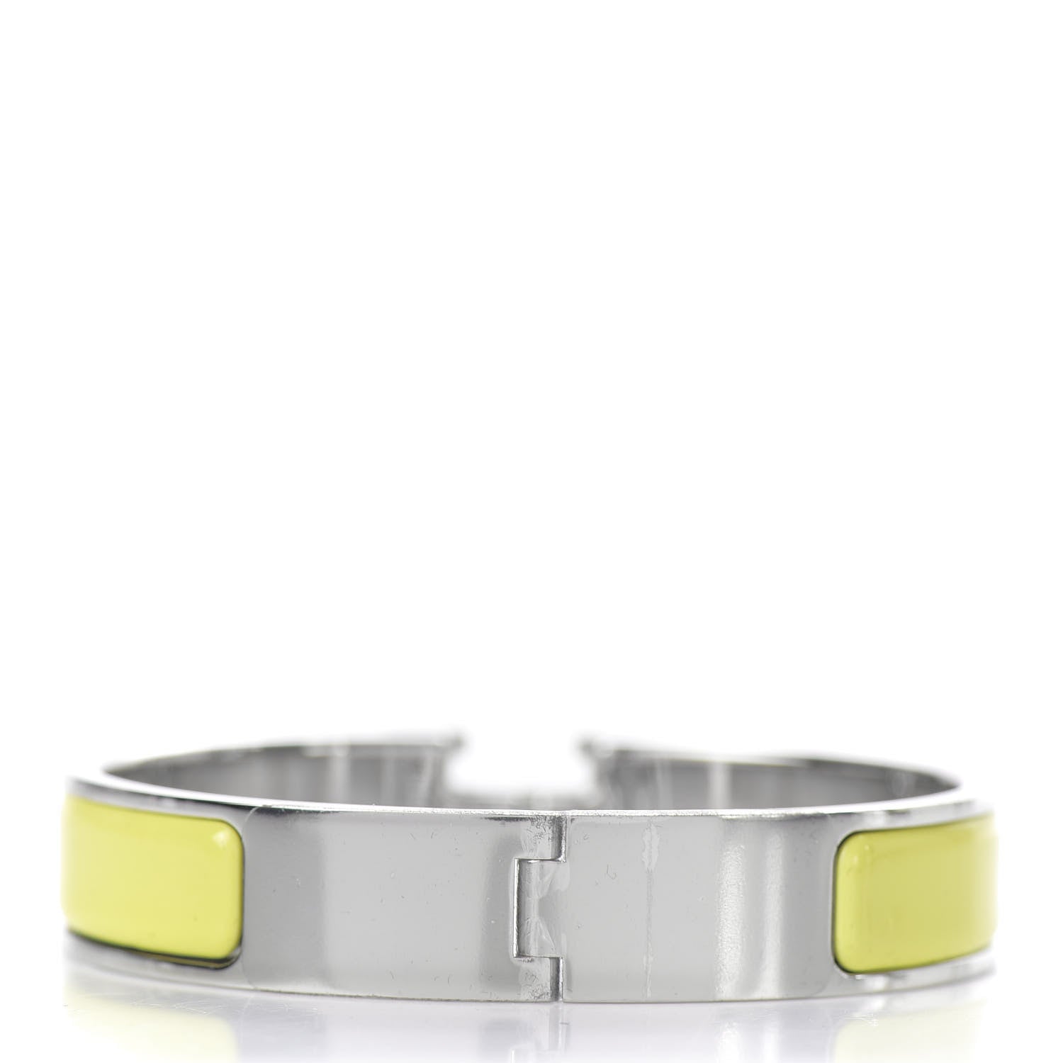 Hermes Enamel Narrow Clic Clac H Bracelet PM Jaune Canari 3 of 4