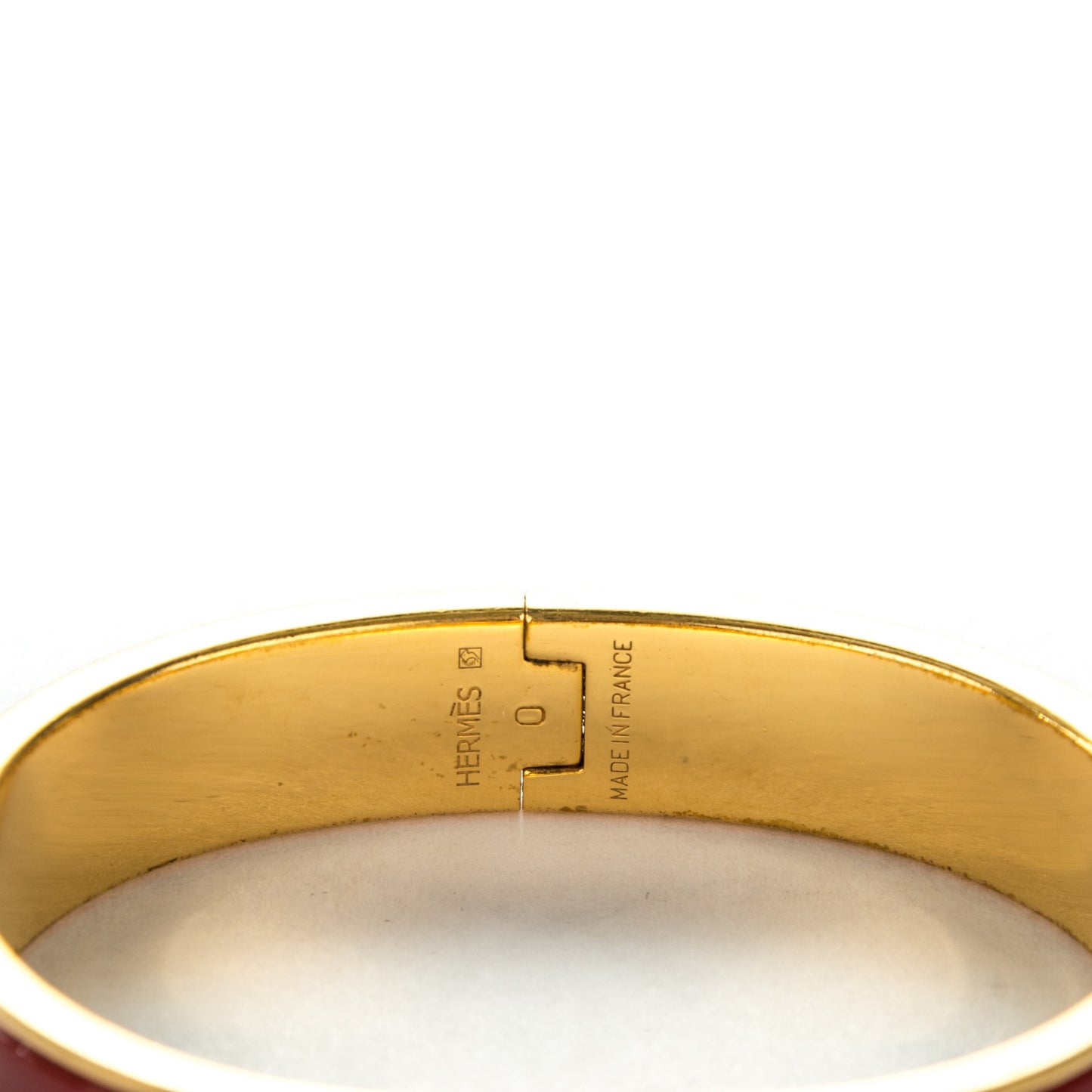 Enamel Narrow Clic Clac H Bracelet GM Rouge H