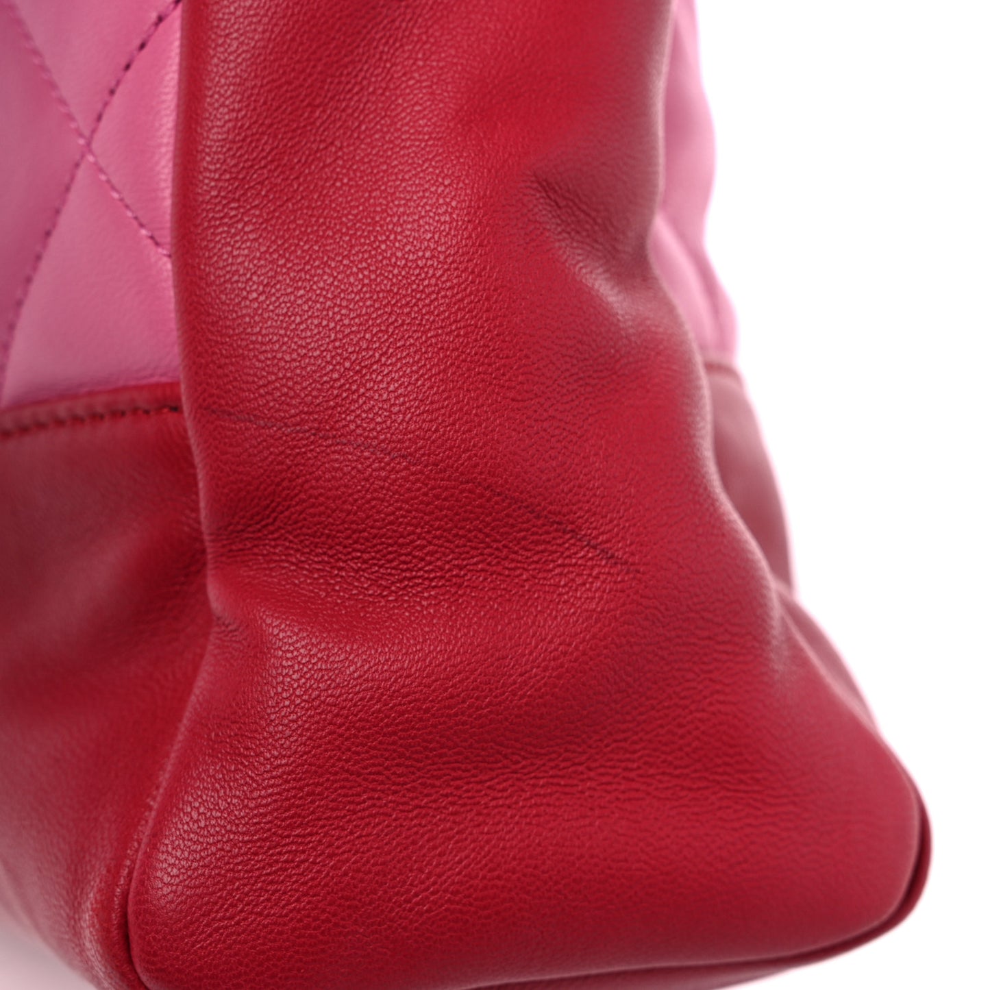 Lambskin Quilted Large 31 Shopping Bag Pink Light Red
