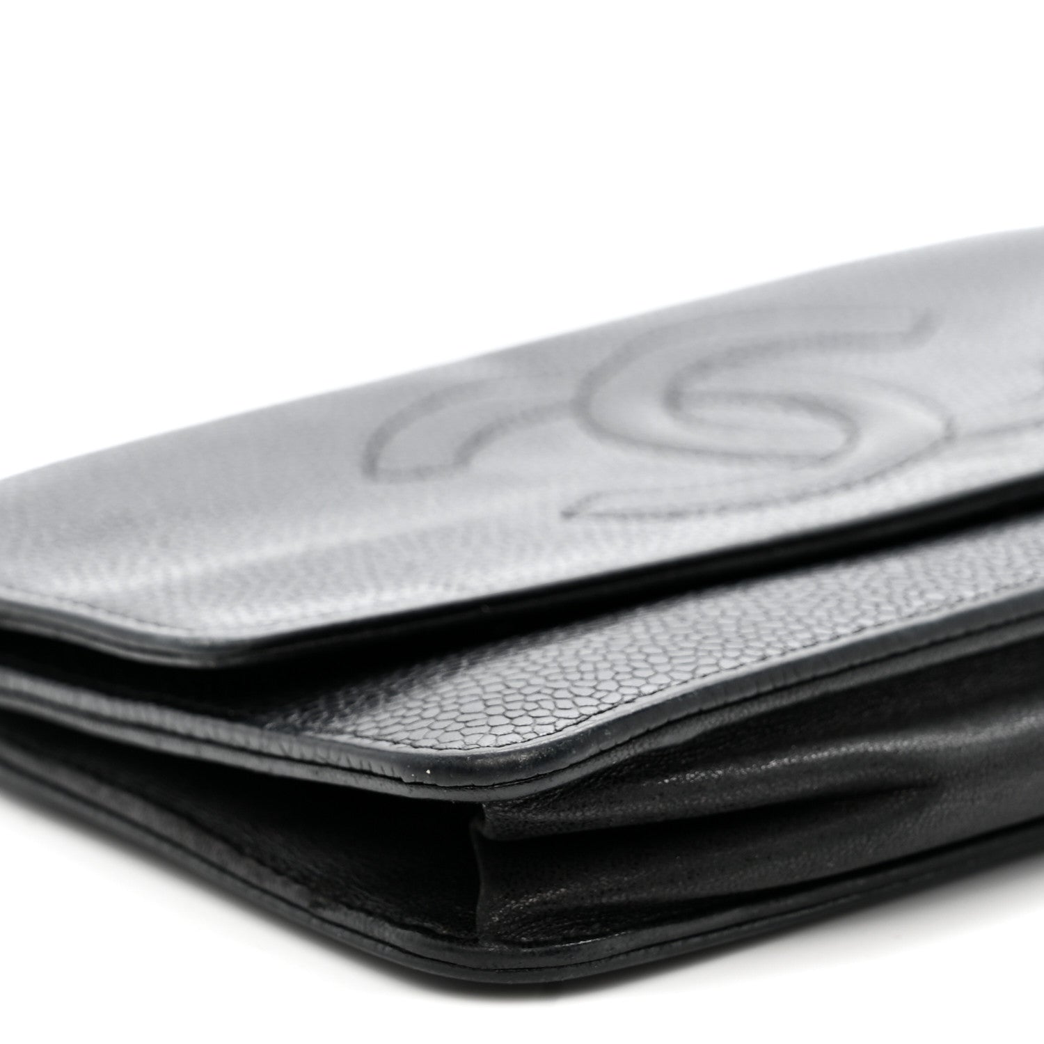 Chanel Caviar Timeless CC Wallet On Chain WOC Black 10 of 18