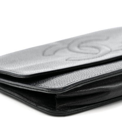 Chanel Caviar Timeless CC Wallet On Chain WOC Black 10 of 18