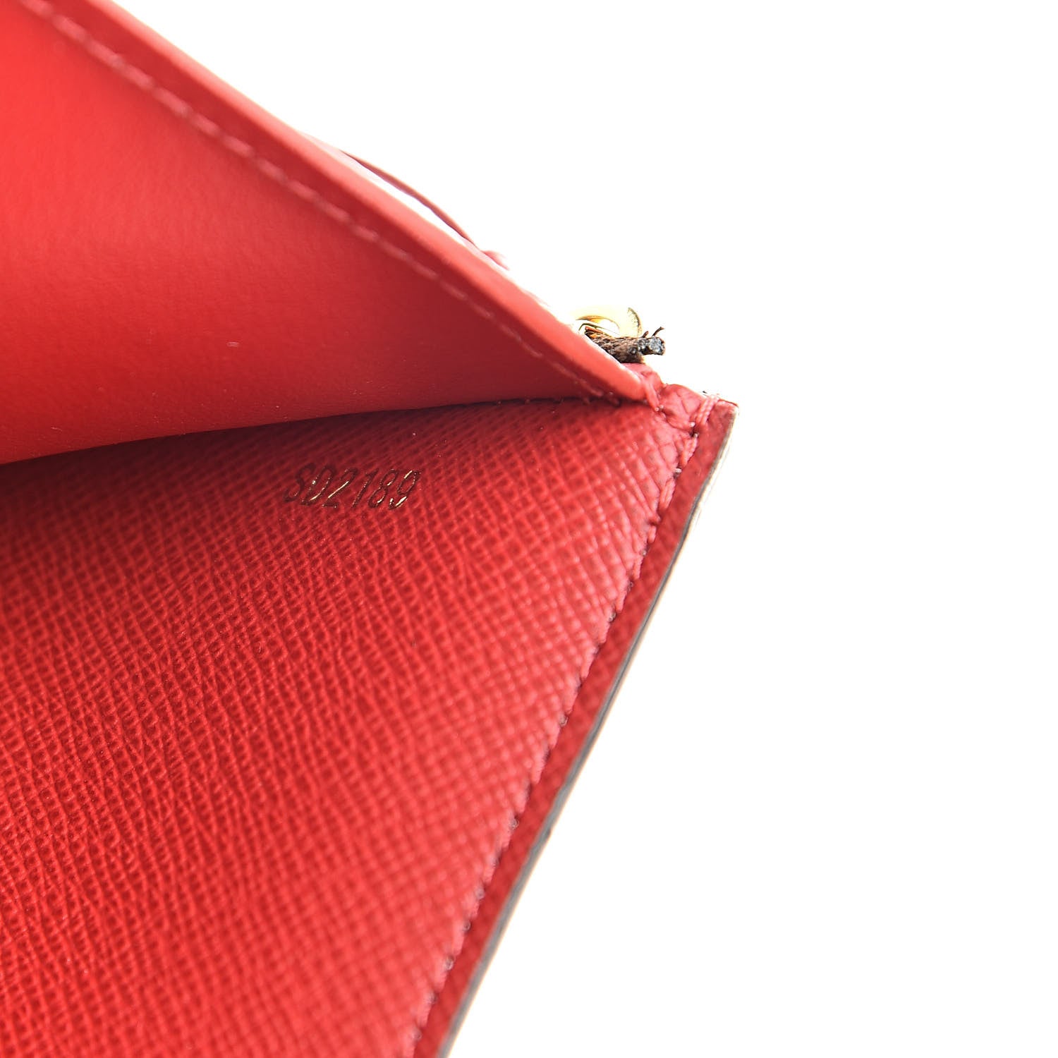 Louis Vuitton Damier Ebene Victorine Wallet Red 7 of 9