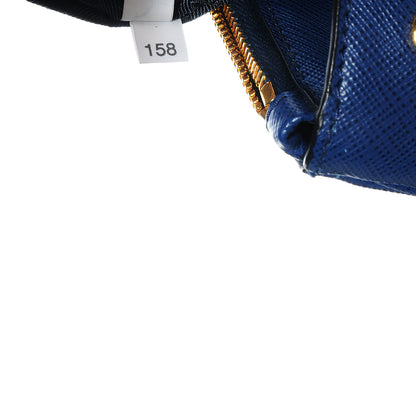 Prada Saffiano Lux Small Double Zip Tote Bleuette 7 of 14
