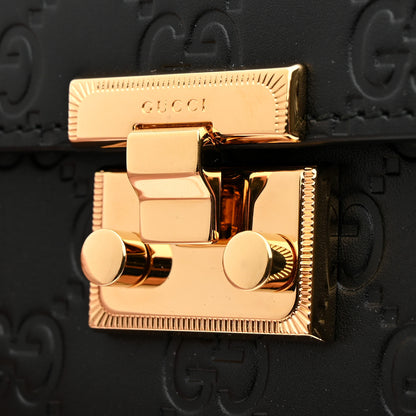 Gucci Guccissima Padlock Continental Chain Wallet Black 8 of 9