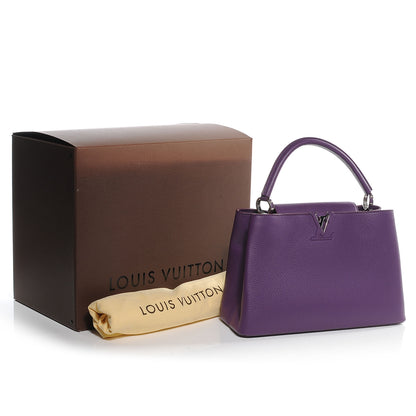 Louis Vuitton Taurillon Capucines MM Violet 5 of 9