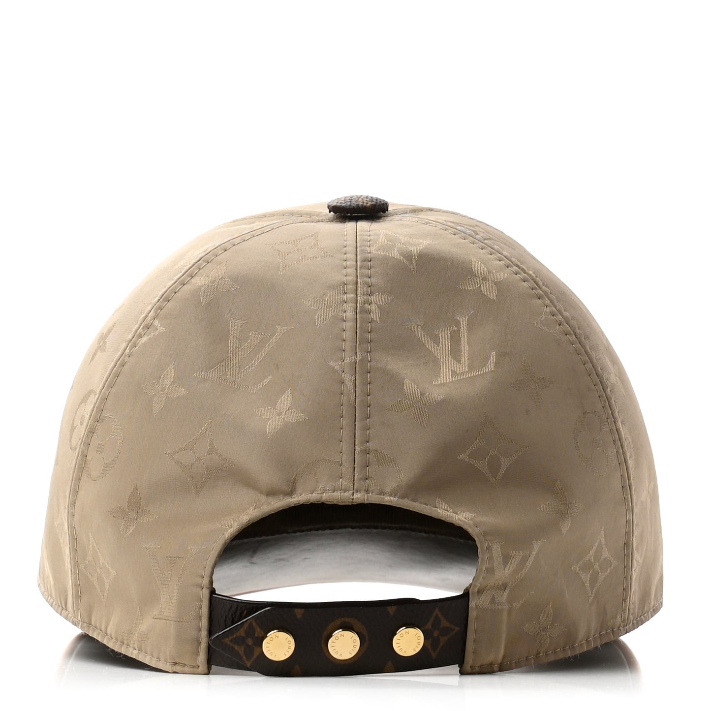 Polyester Silk Monogram LV Get Ready Cap M Beige