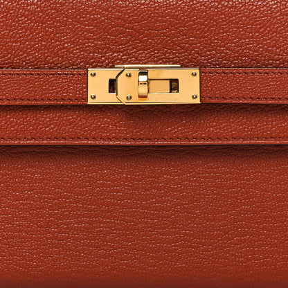 Hermes Chevre Mysore Kelly Longue Wallet Cuivre 8 of 11