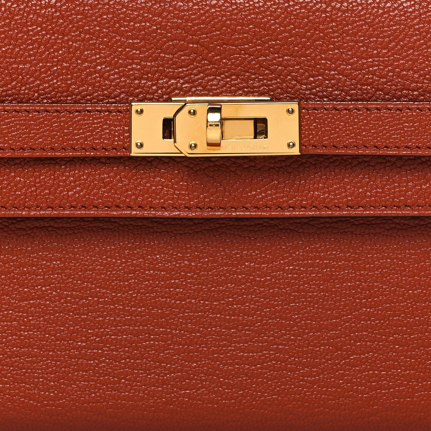 Hermes Chevre Mysore Kelly Longue Wallet Cuivre 8 of 11