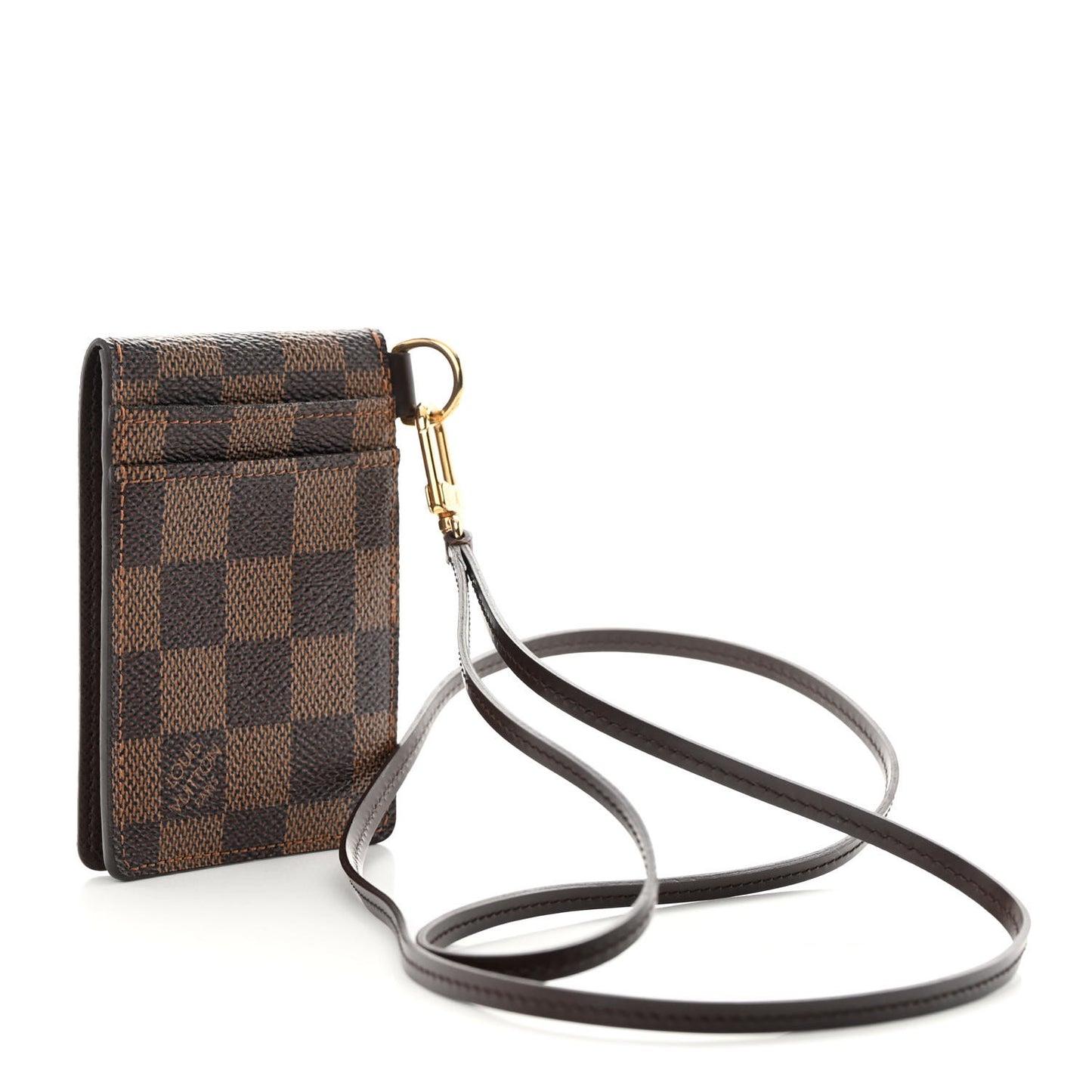Damier Ebene Porte Carte ID Bandouliere