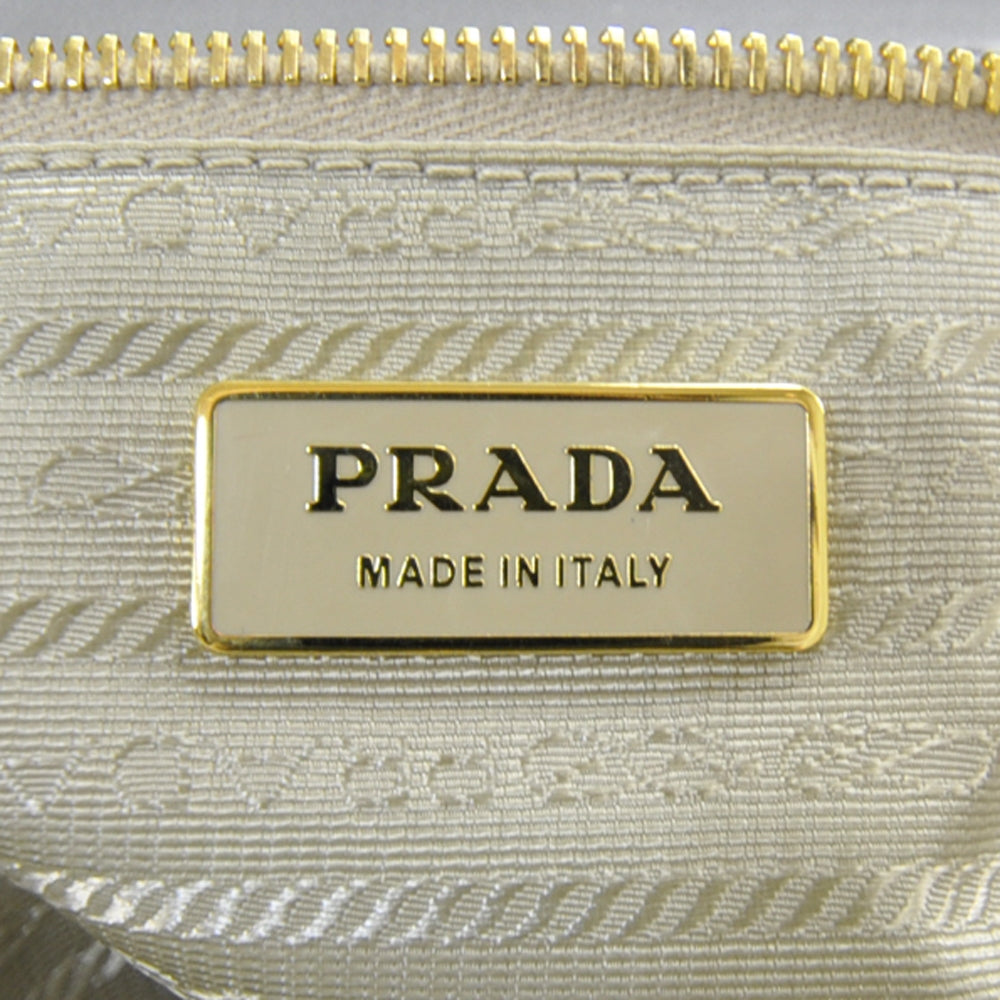 Prada Nappa Dressy Gaufre Framed Tote Nuvola 7 of 10