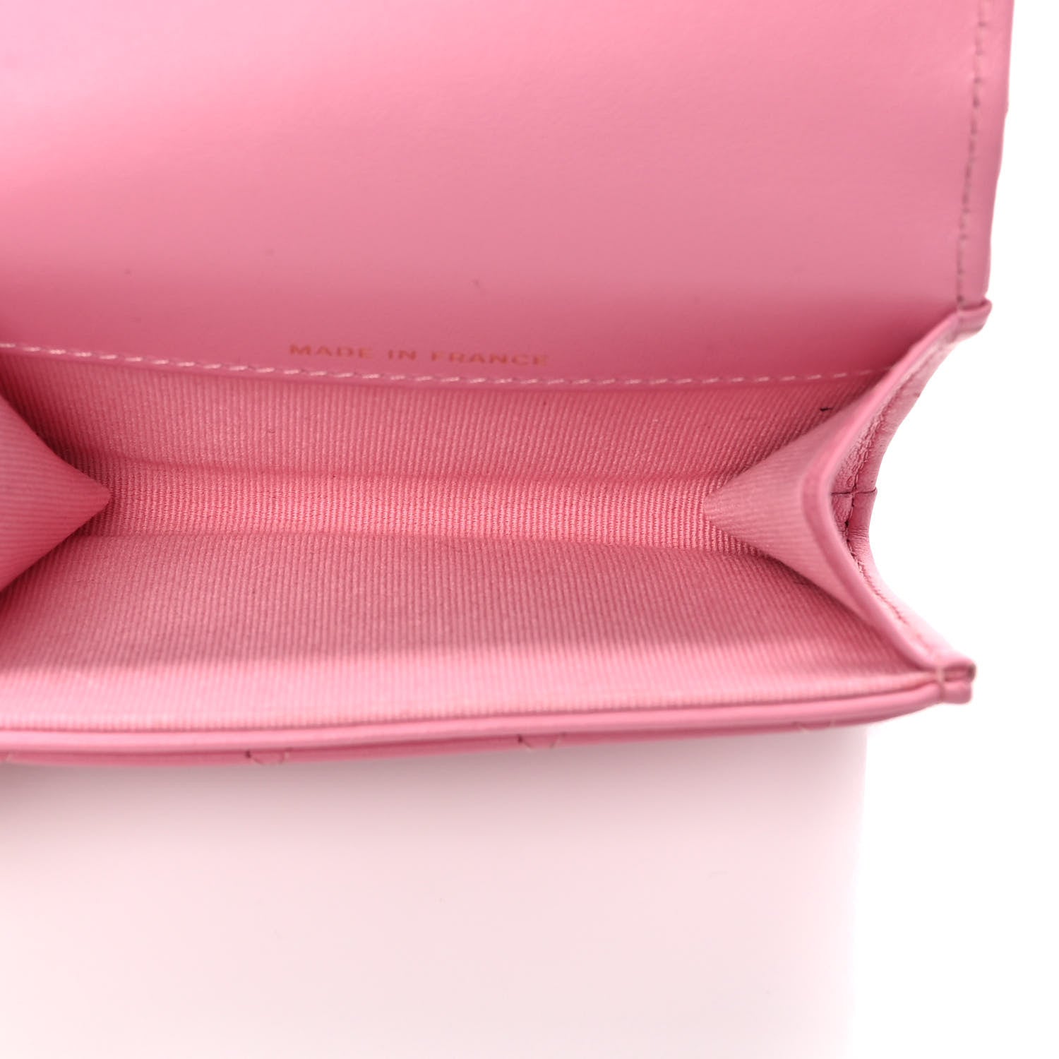 Chanel Lambskin Quilted Flap Card Holder Wallet Pink 5 of 11