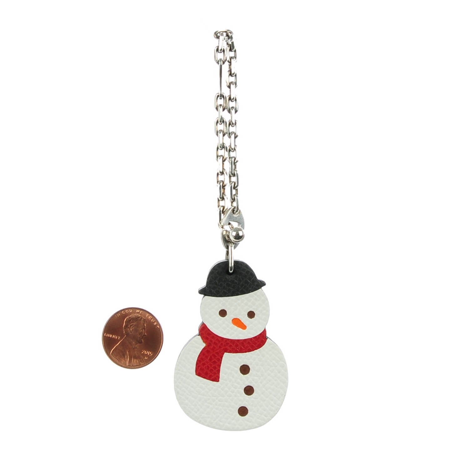 Hermes Epsom Snowman Bag Charm White 2 of 7