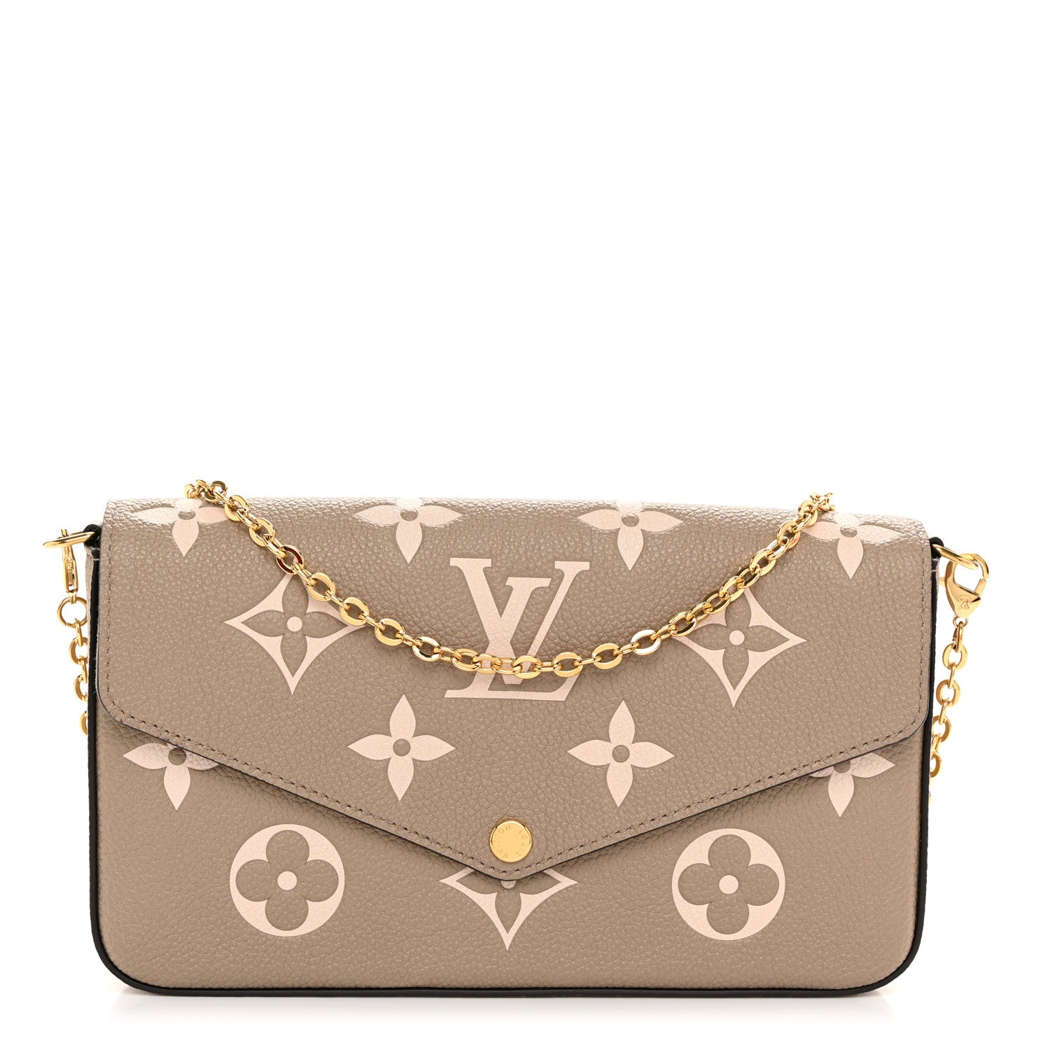 Louis Vuitton Empreinte Monogram Giant Felicie Pochette Tourterelle Creme 1 of 10