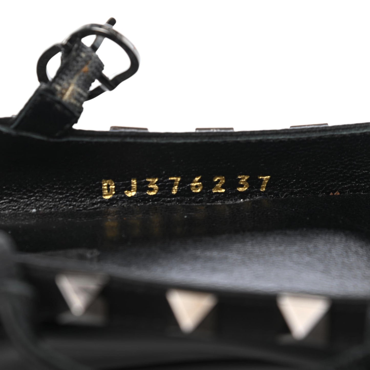 Patent Rockstud Cage Ballerina Flats 37 Black