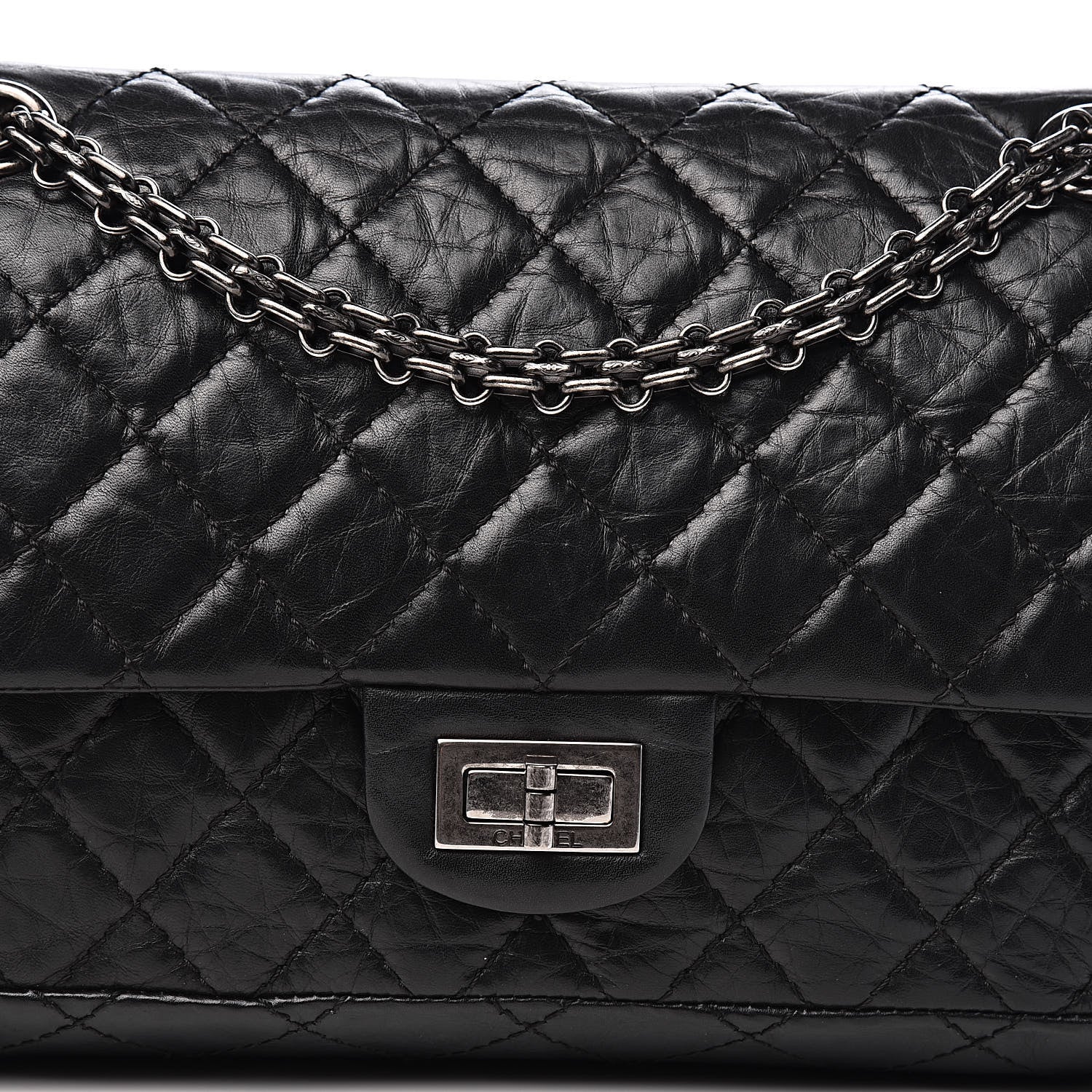 Chanel Aged Calfskin Quilted 2.55 Reissue 225 Flap Black 10 of 10