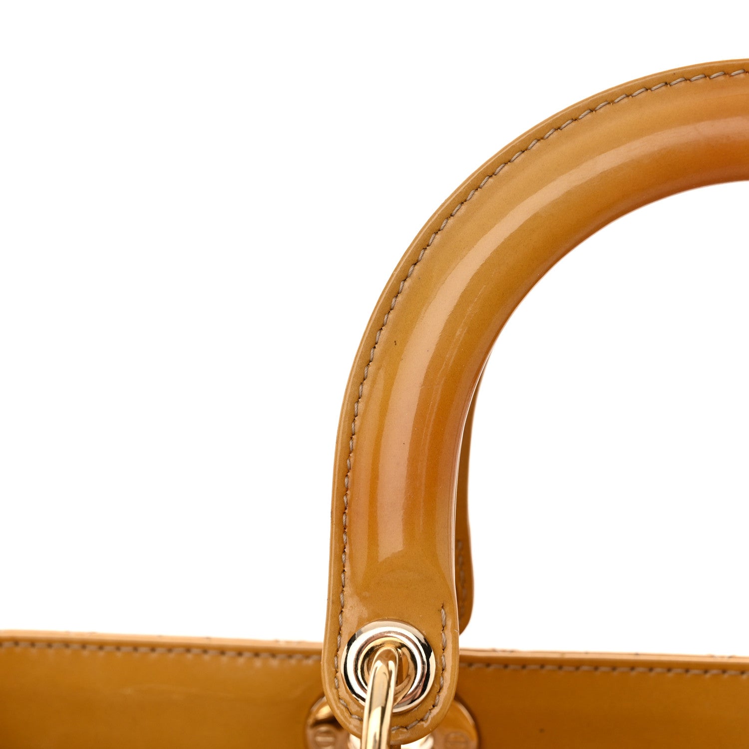 Christian Dior Patent Cannage Large Lady Dior Dark Beige 11 of 12