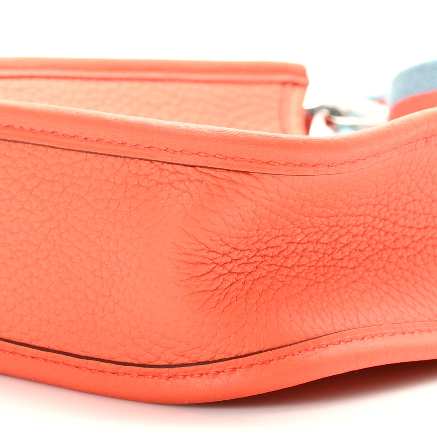 Hermes Taurillon Clemence Amazone Evelyne TPM Orange Poppy Bleu Saint Cyr 9 of 10