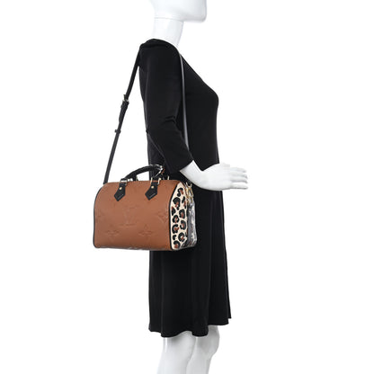 Louis Vuitton Empreinte Monogram Giant Wild At Heart Speedy Bandouliere 25 Caramel 2 of 8