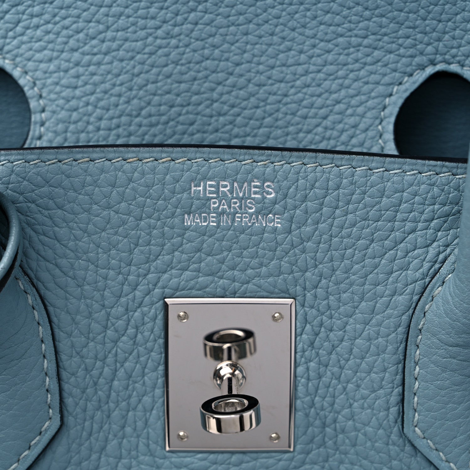 Hermes Taurillon Clemence Birkin 35 Ciel 6 of 15