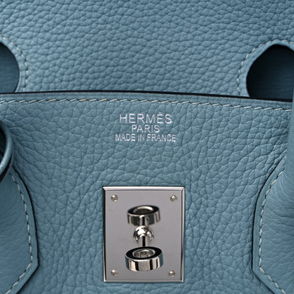 Hermes Taurillon Clemence Birkin 35 Ciel 6 of 15