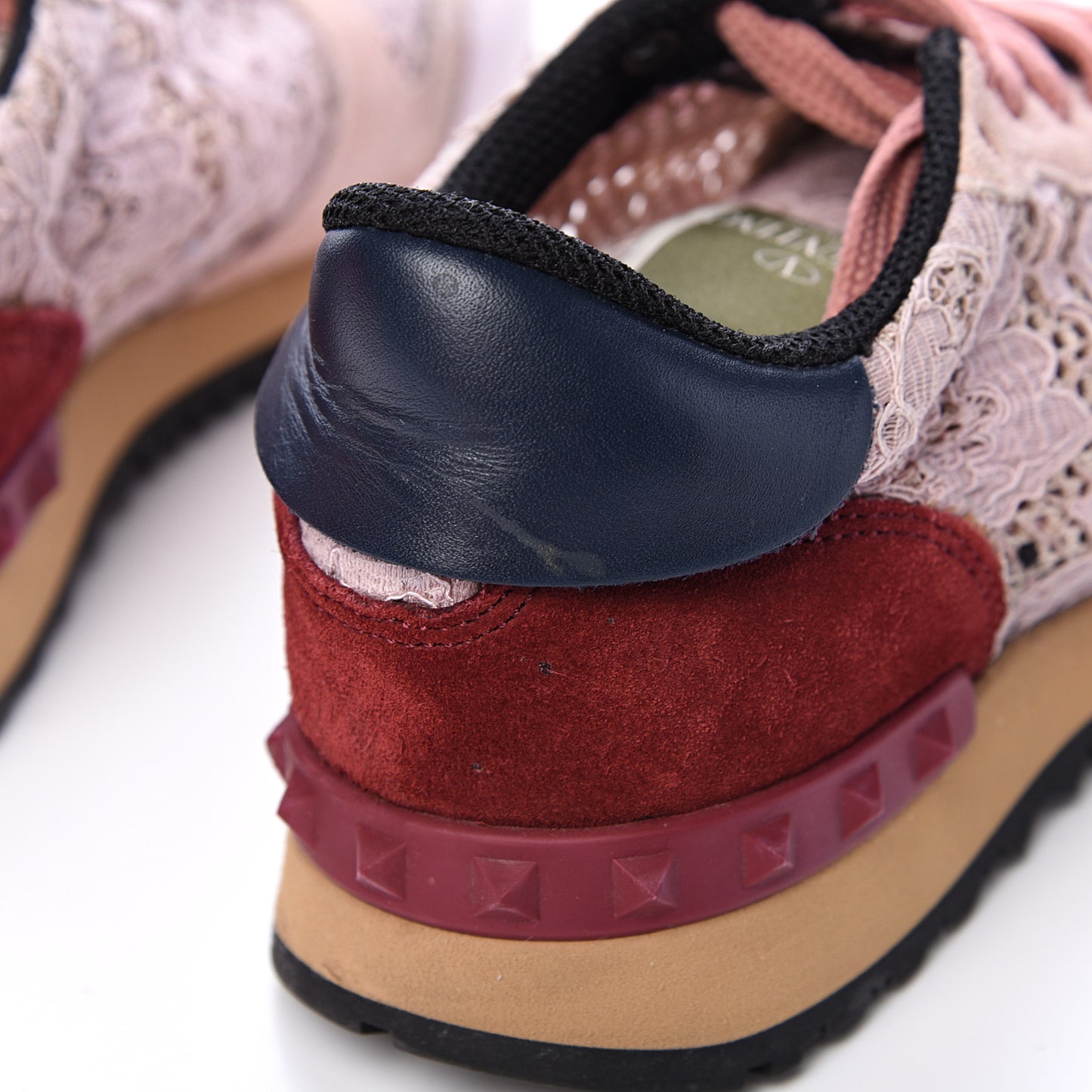 Macrame Lace Suede Womens Rockrunner Sneakers 36 Water Rose Multicolor