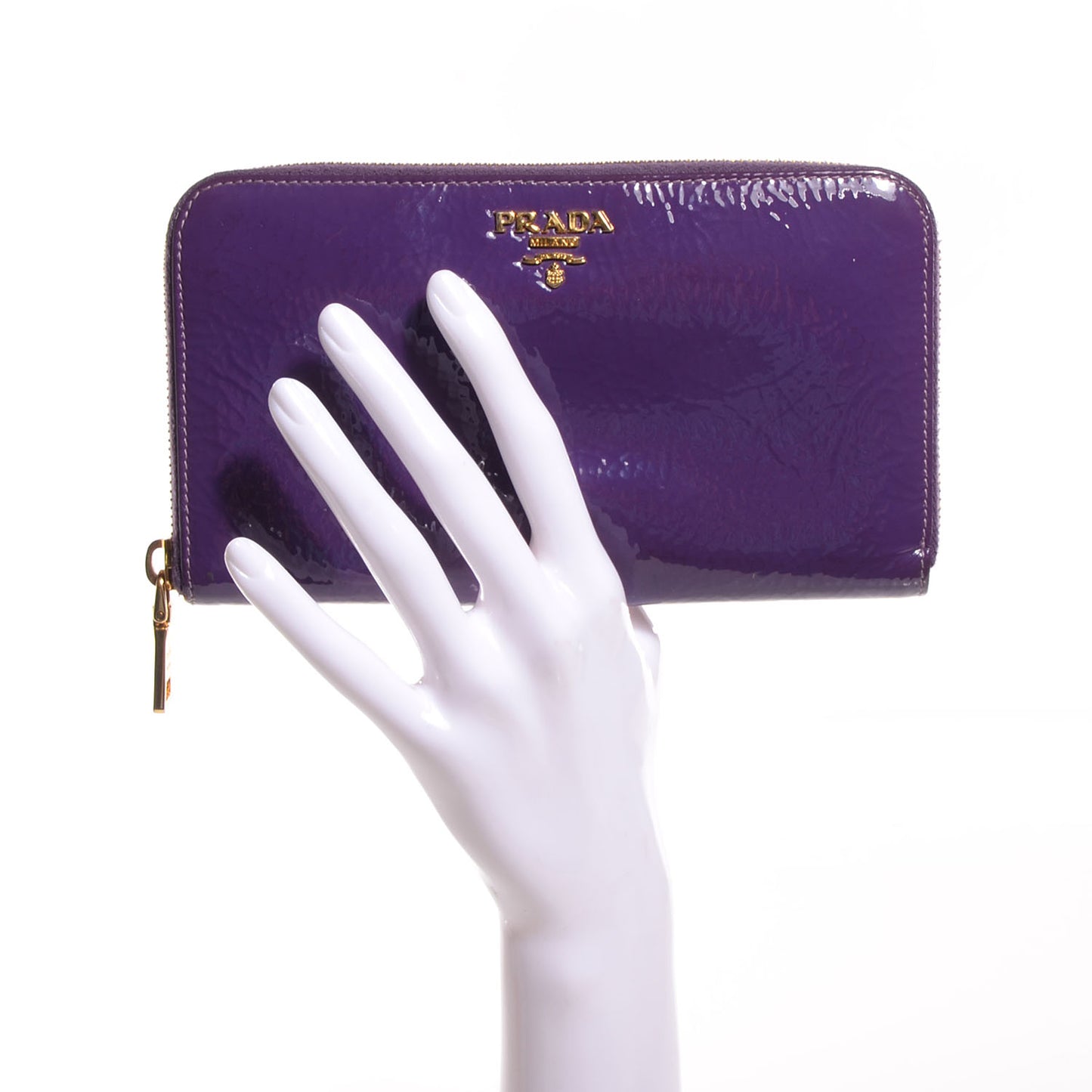 Vernice Zip Around Wallet Purple Ciclamino