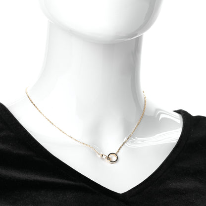 Cartier 18K Yellow Gold Diamond Interlocking LOVE Necklace 2 of 6