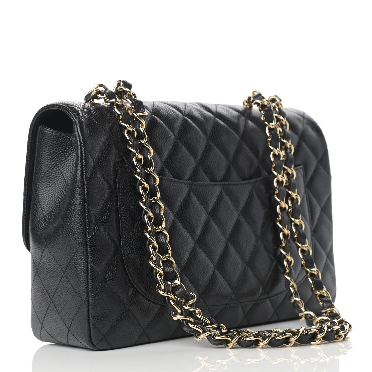 Chanel Caviar Quilted Jumbo Single Flap Black 2 of 16