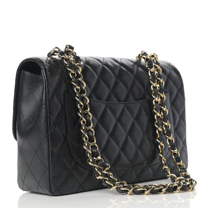 Chanel Caviar Quilted Jumbo Single Flap Black 2 of 16