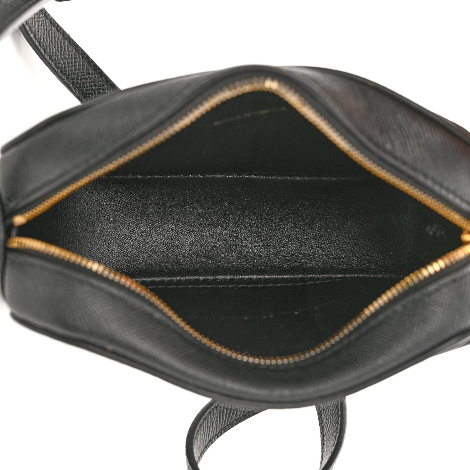 Balenciaga Signature Grained Calfskin Logo XS Ville Camera Bag Black White 5 of 10