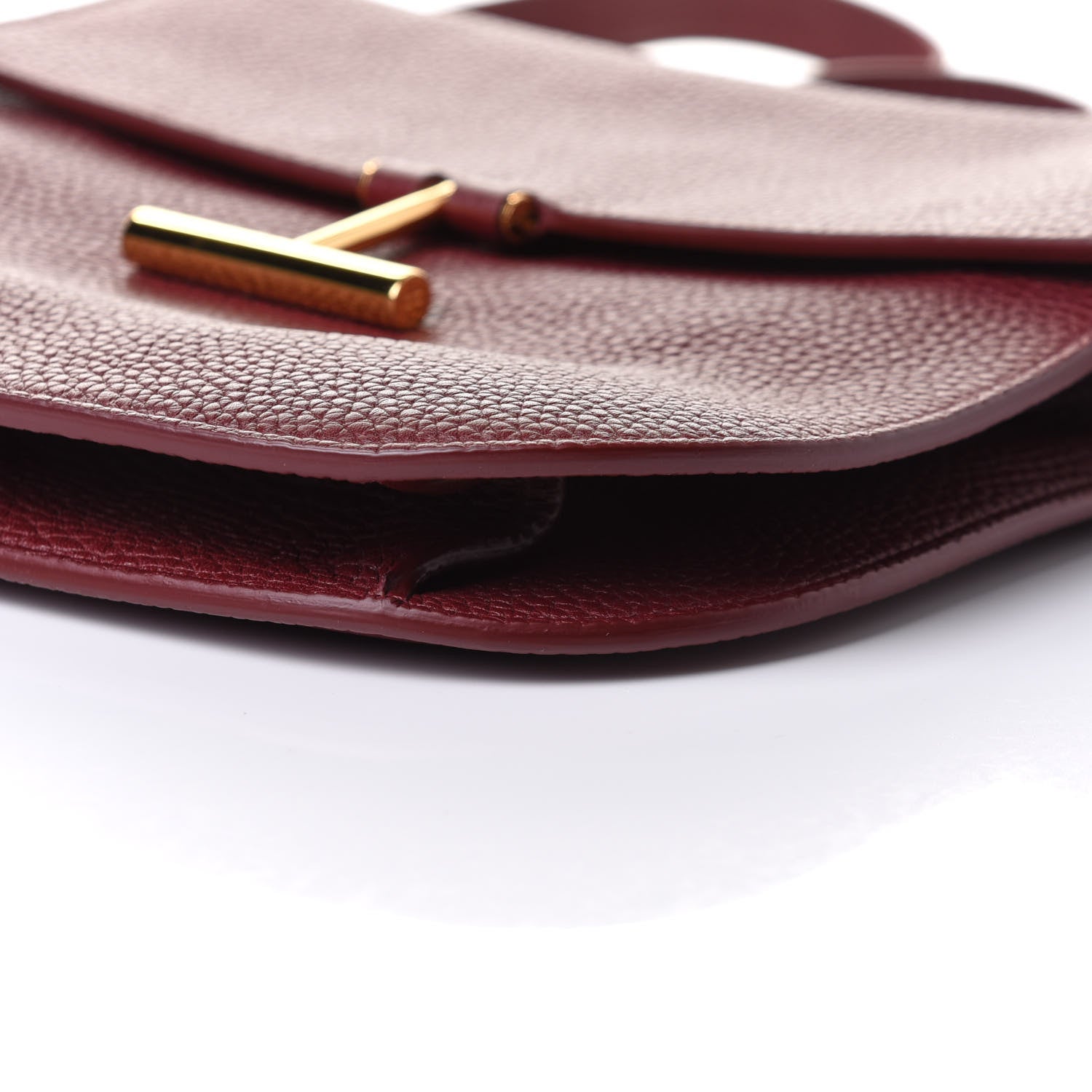 Tom Ford Grained Calfskin T Clasp Tara Crossbody Bag Cabernet 9 of 9