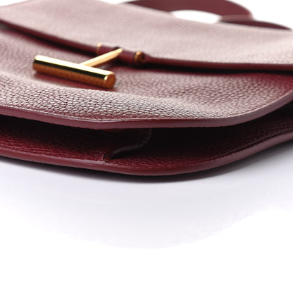 Tom Ford Grained Calfskin T Clasp Tara Crossbody Bag Cabernet 9 of 9
