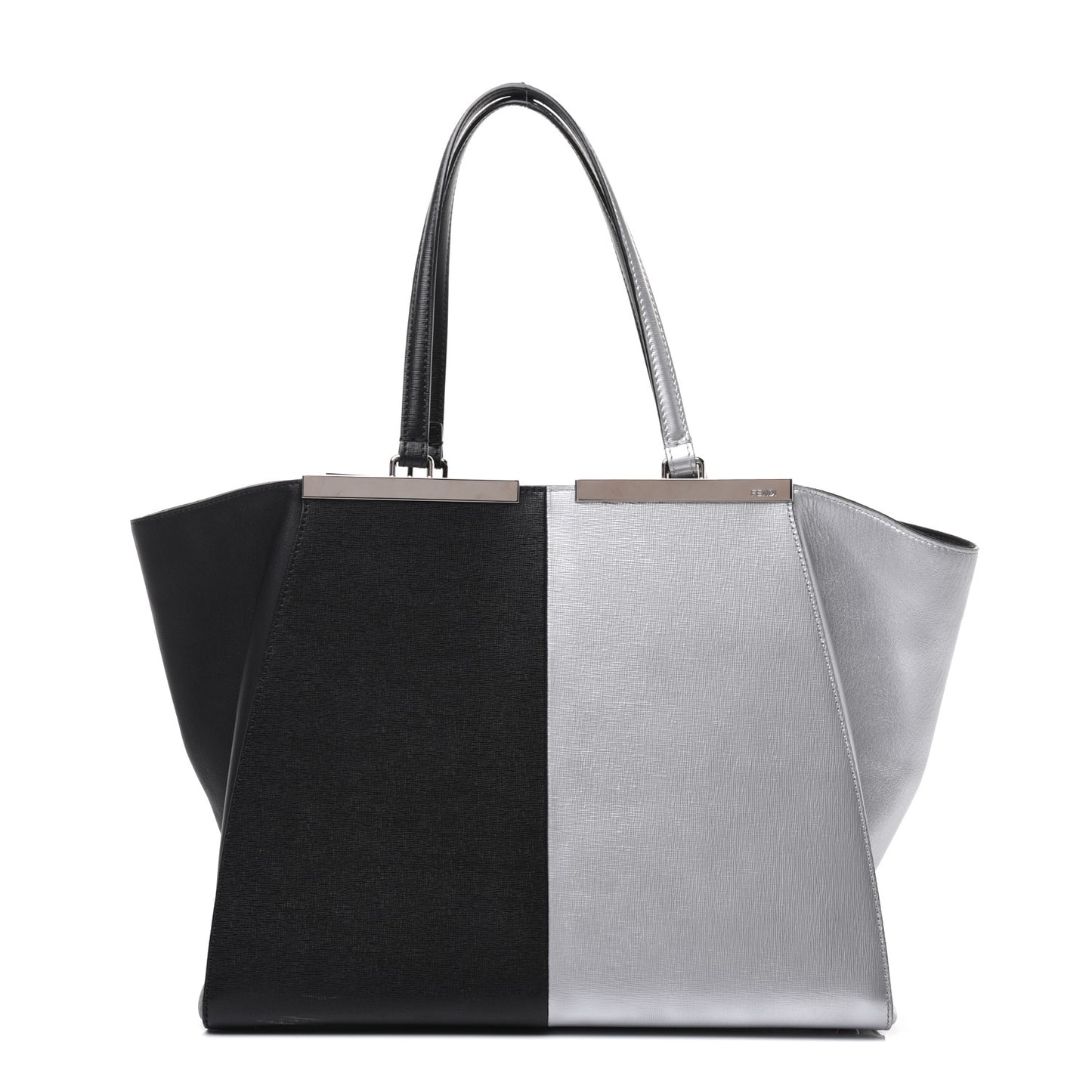 Vitello Elite Bi Color 3Jours Tote Argento Black