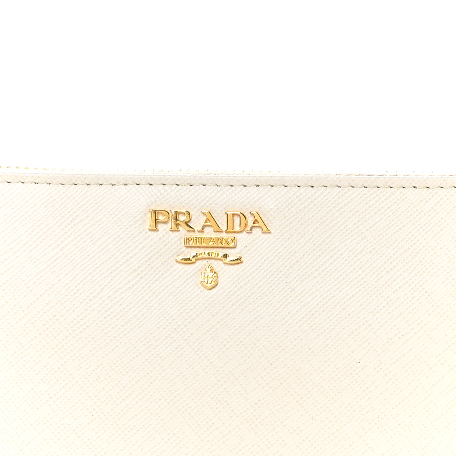 Prada Saffiano Metal Zip Around Wallet Cera 7 of 7