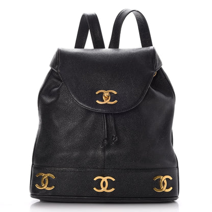 Chanel Caviar CC Backpack Black 1 of 13