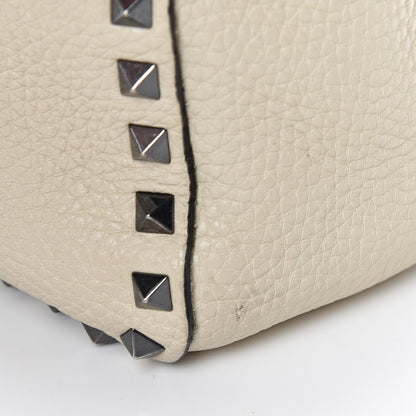 Valentino Garavani Pebbled Calfskin Small Rockstud Flip-Lock Messenger Bag Light Ivory 14 of 16