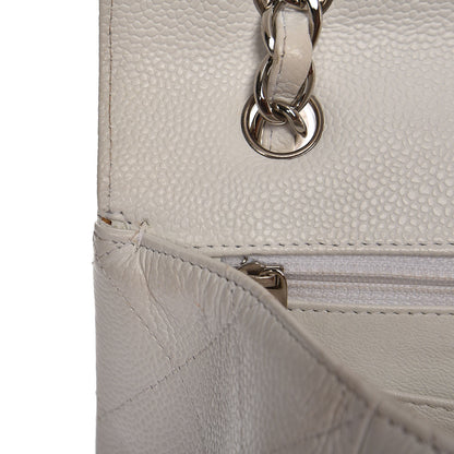 Chanel Caviar Quilted Maxi Single Flap White 11 of 16