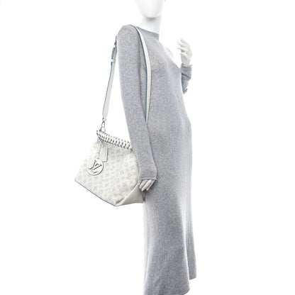 Louis Vuitton Mahina Beaubourg Hobo MM Snow Orage Blue 2 of 8