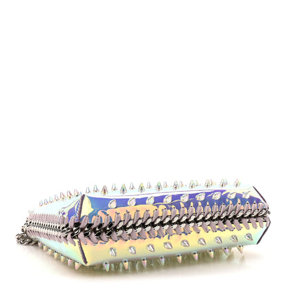 Stella McCartney Holographic Faux Leather Mini Zip Spike Falabella Silver 4 of 9