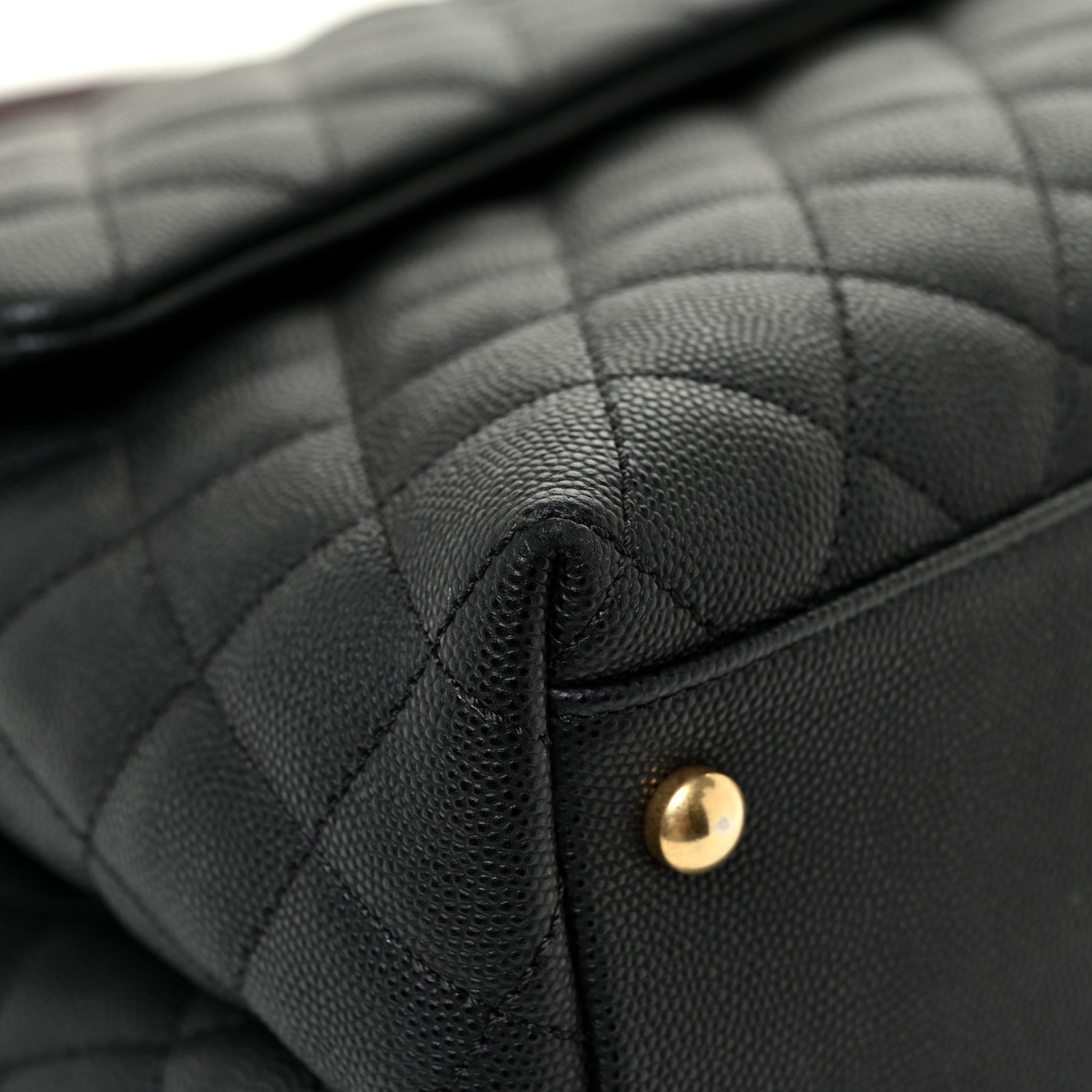 Chanel Caviar Lizard Quilted Medium Coco Handle Flap Black 13 of 19