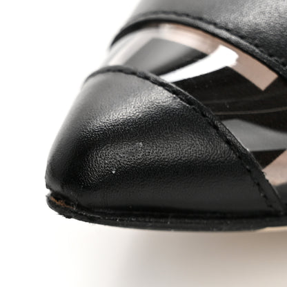 Fendi PVC Calfskin FF Colibri Ballerina Flats 36 Black 9 of 15