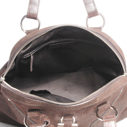 Saint Laurent Lizard Embossed Nubuck Large Muse Brown 7 of 7
