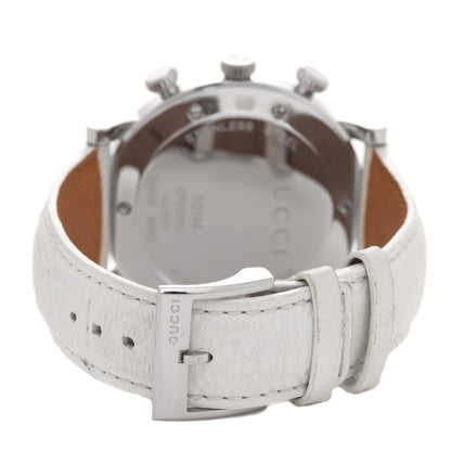 Gucci Stainless Steel Calfskin Diamond Mother of Pearl 44mm 101M G-Chrono Quartz Watch 3 of 5