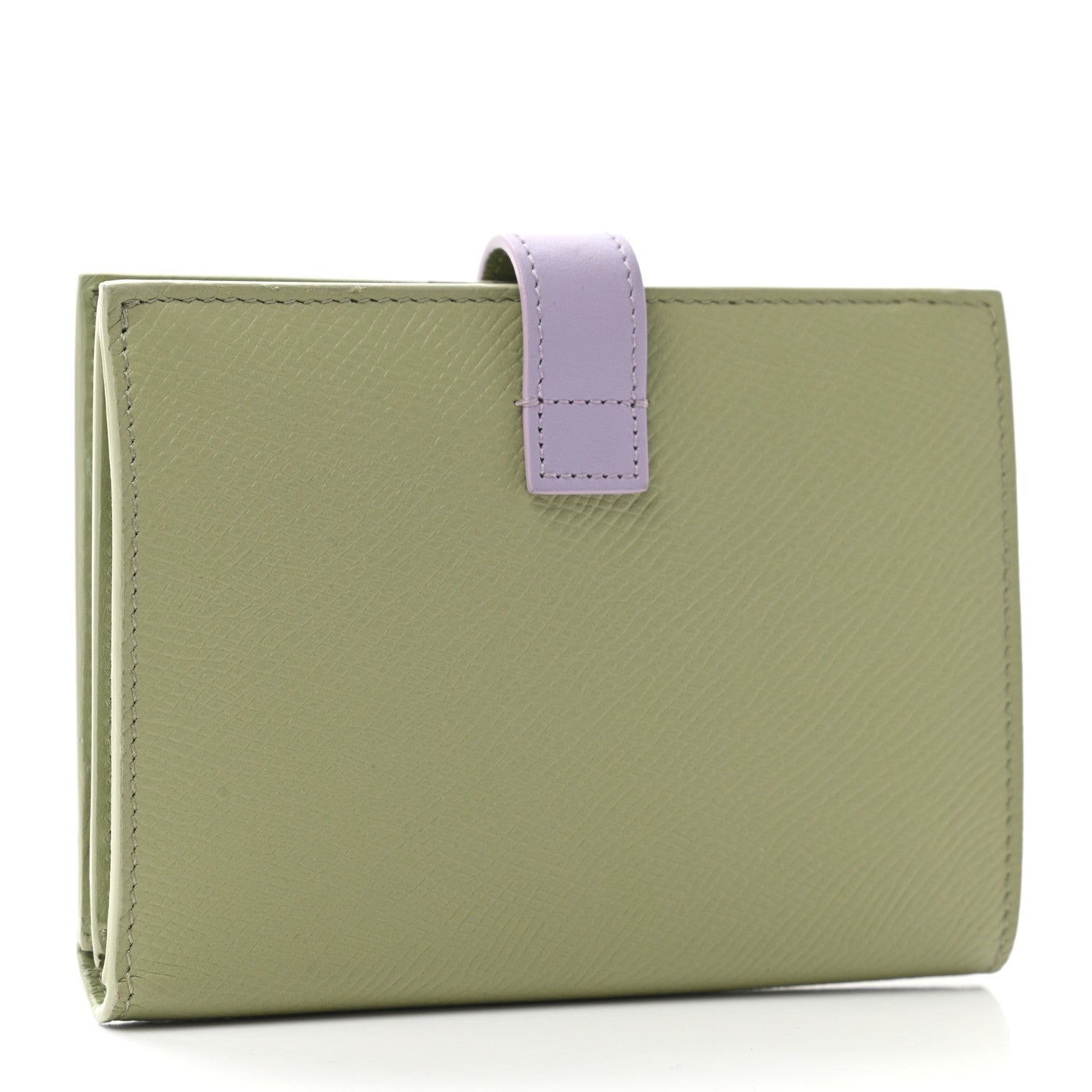Celine Grained Calfskin Medium Multifunction Strap Wallet Sage Lilas 3 of 10