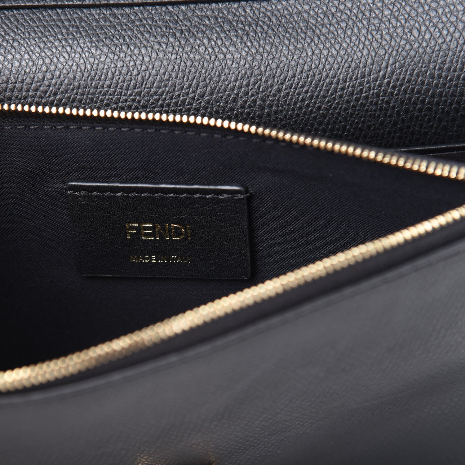 Fendi Vitello Cruise F is Fendi Medium Envelope Wallet on Chain Black 6 of 10